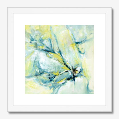 Whispers of Midwinter abstract snow and winter inspired art print by Kate Shephard