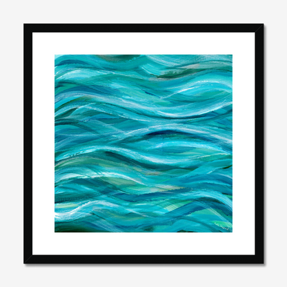 The sea beneath us is deep ocean inspired abstract art print by Kate Shephard