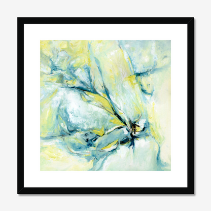 Whispers of Midwinter abstract snow and winter inspired art print by Kate Shephard