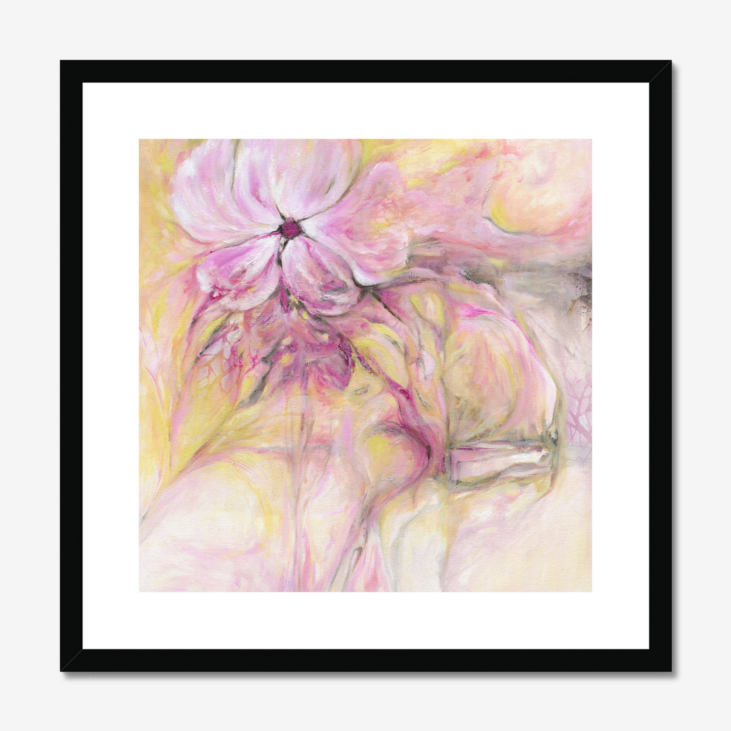 Through it all abstract floral painting by Kate Shephard
