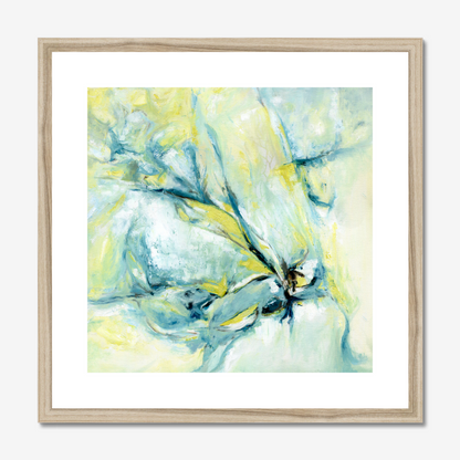 Whispers of Midwinter abstract snow and winter inspired art print by Kate Shephard