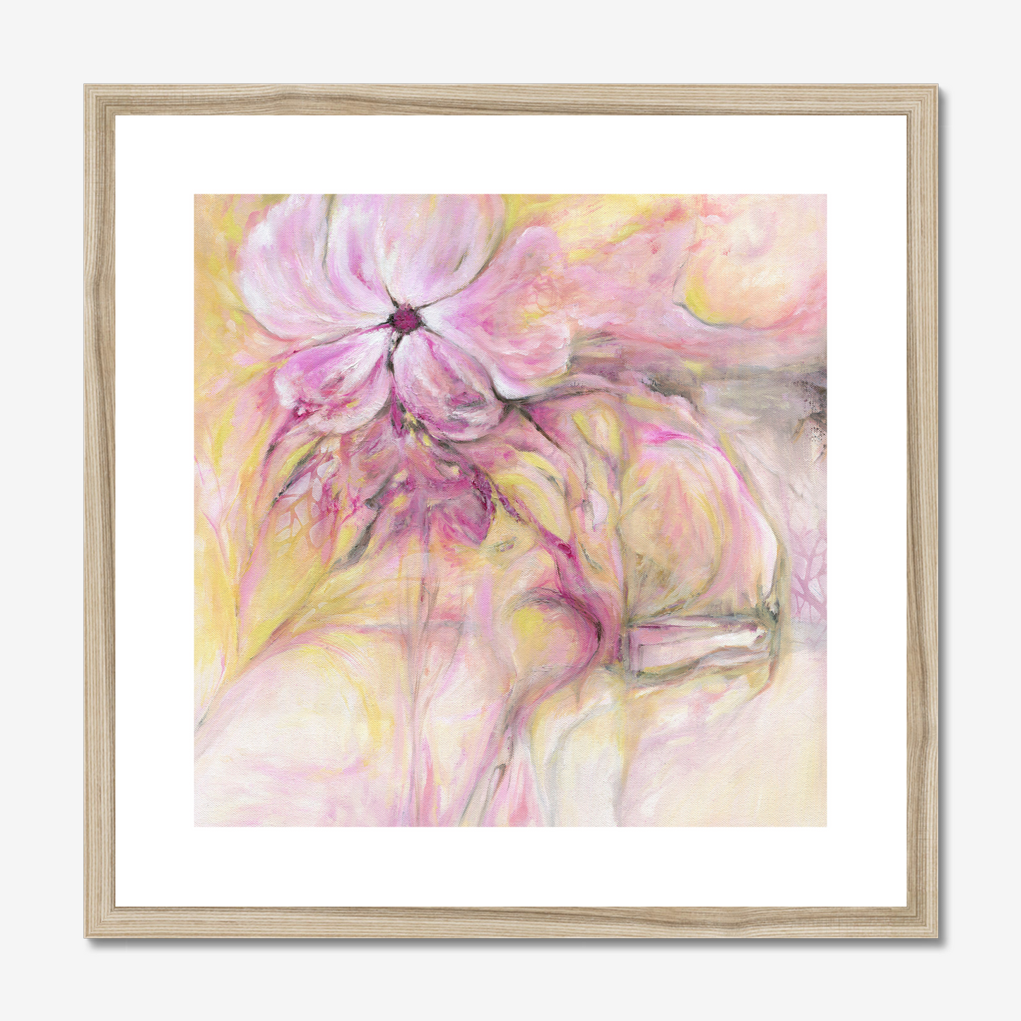 Through it all abstract floral painting by Kate Shephard