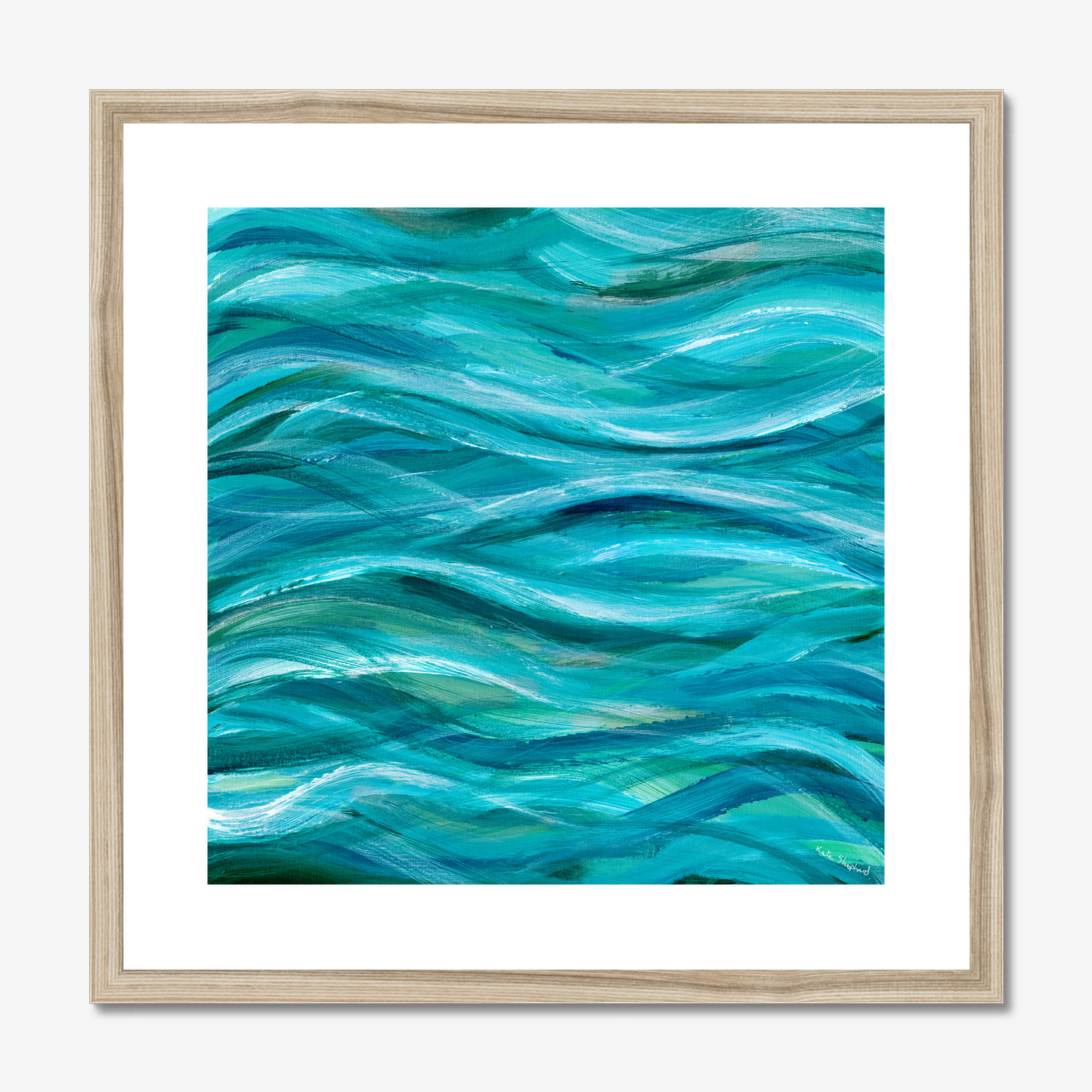 The sea beneath us is deep ocean inspired abstract art print by Kate Shephard