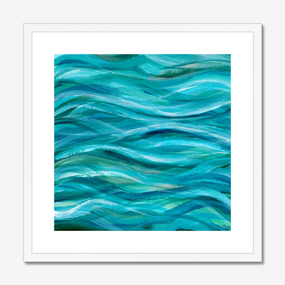 The sea beneath us is deep ocean inspired abstract art print by Kate Shephard