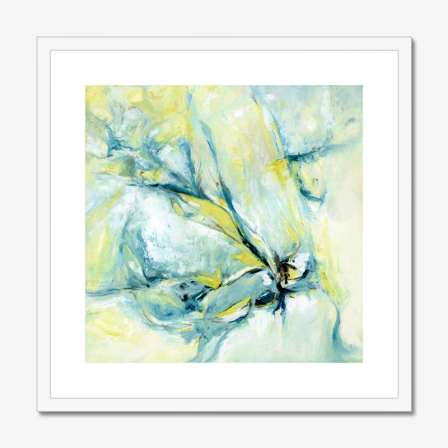 Whispers of Midwinter abstract snow and winter inspired art print by Kate Shephard