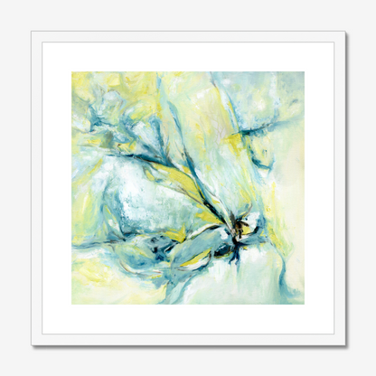 Whispers of Midwinter abstract snow and winter inspired art print by Kate Shephard